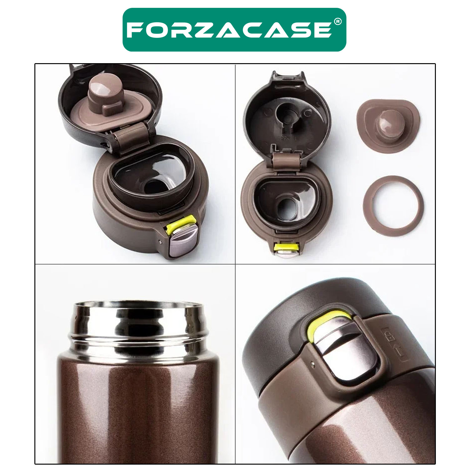 Forzacase Paslanmaz Çelik 400 ml Sıcak Soğuk Tutan Çay Kahve Su Termosu Matara - FC432