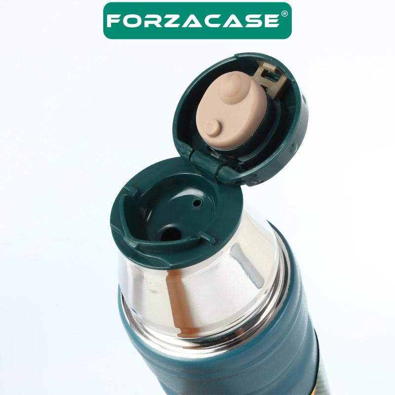 Forzacase 3 Bardaklı Paslanmaz Çelik 700 ml Sıcak Soğuk Tutan Çay Kahve Su Termosu - FC435