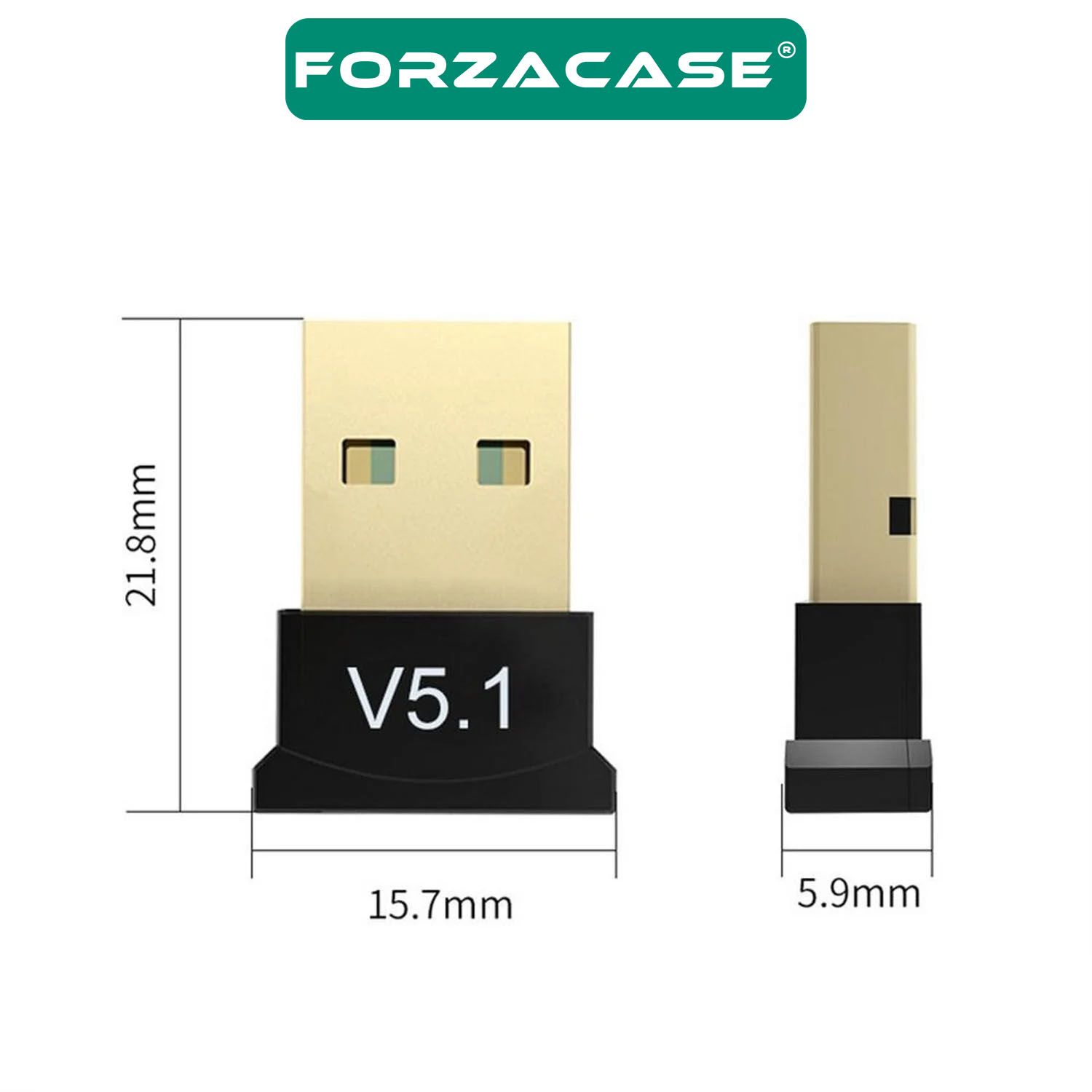 Forzacase Mini v5.1 USB Bluetooth Dongle 5.1 Bluetooth Adaptör - FC443
