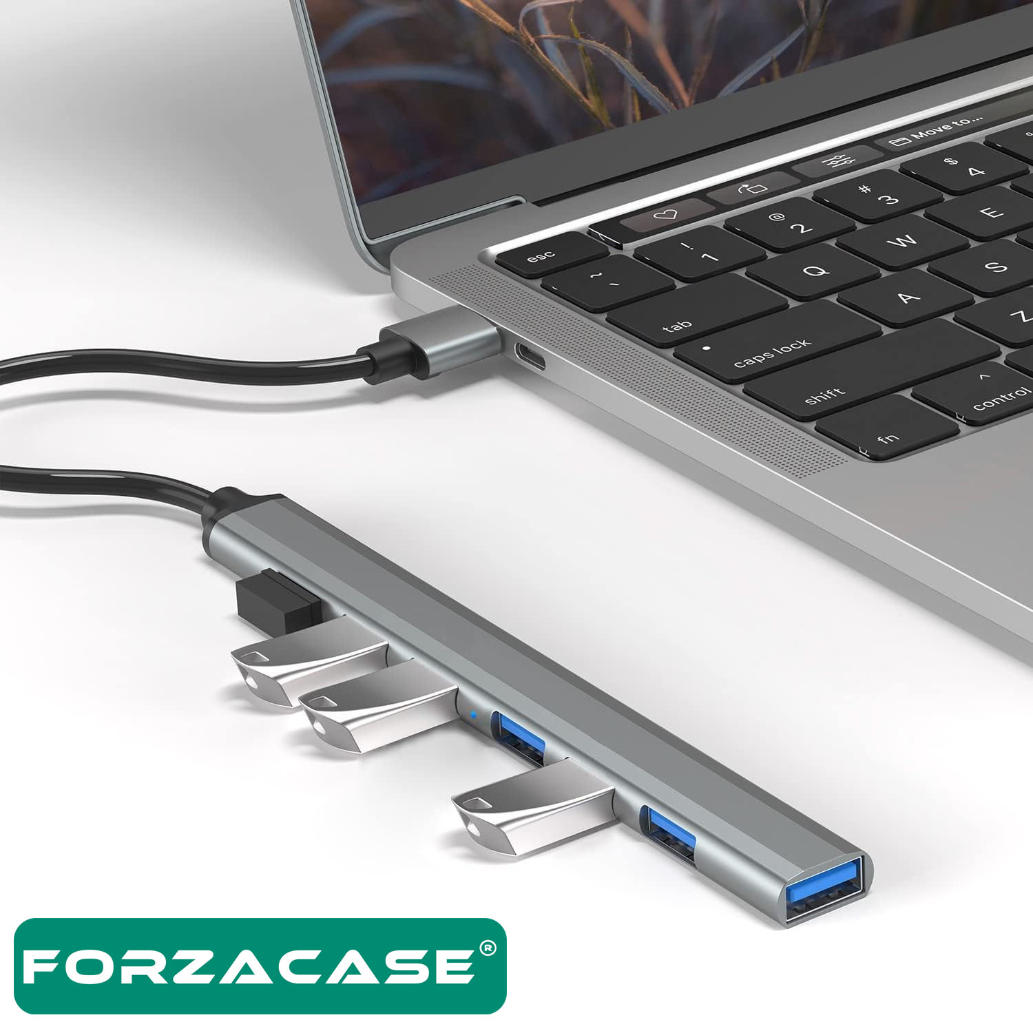 Forzacase USB 3.0 to USB 2.0 Port Çoğaltıcı Hub 7in1 OTG Adaptör 6lı USB Çoklayıcı -FC445