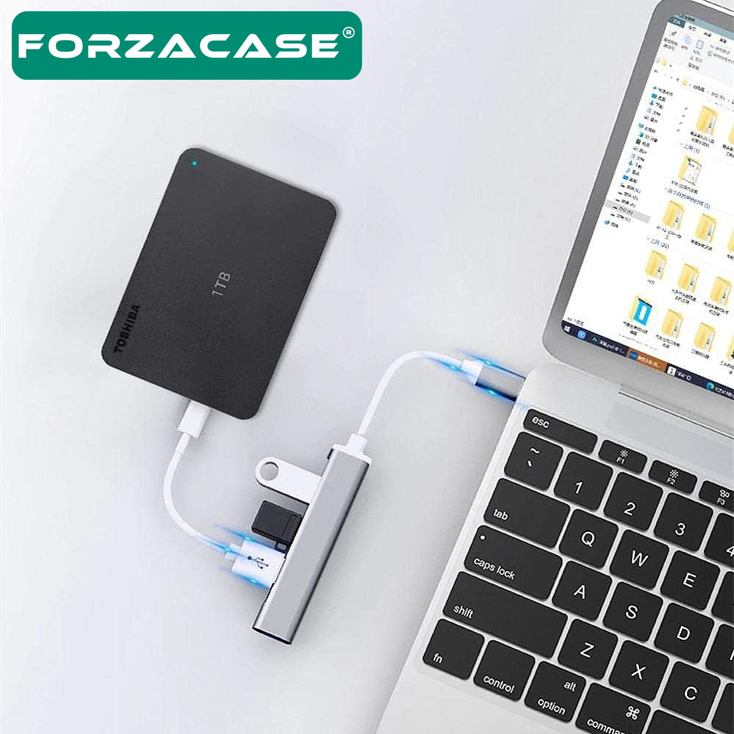 Forzacase USB 3.0 to USB 2.0 Port Çoğaltıcı Hub 4in1 OTG Adaptör 4lü USB Çoklayıcı - FC448