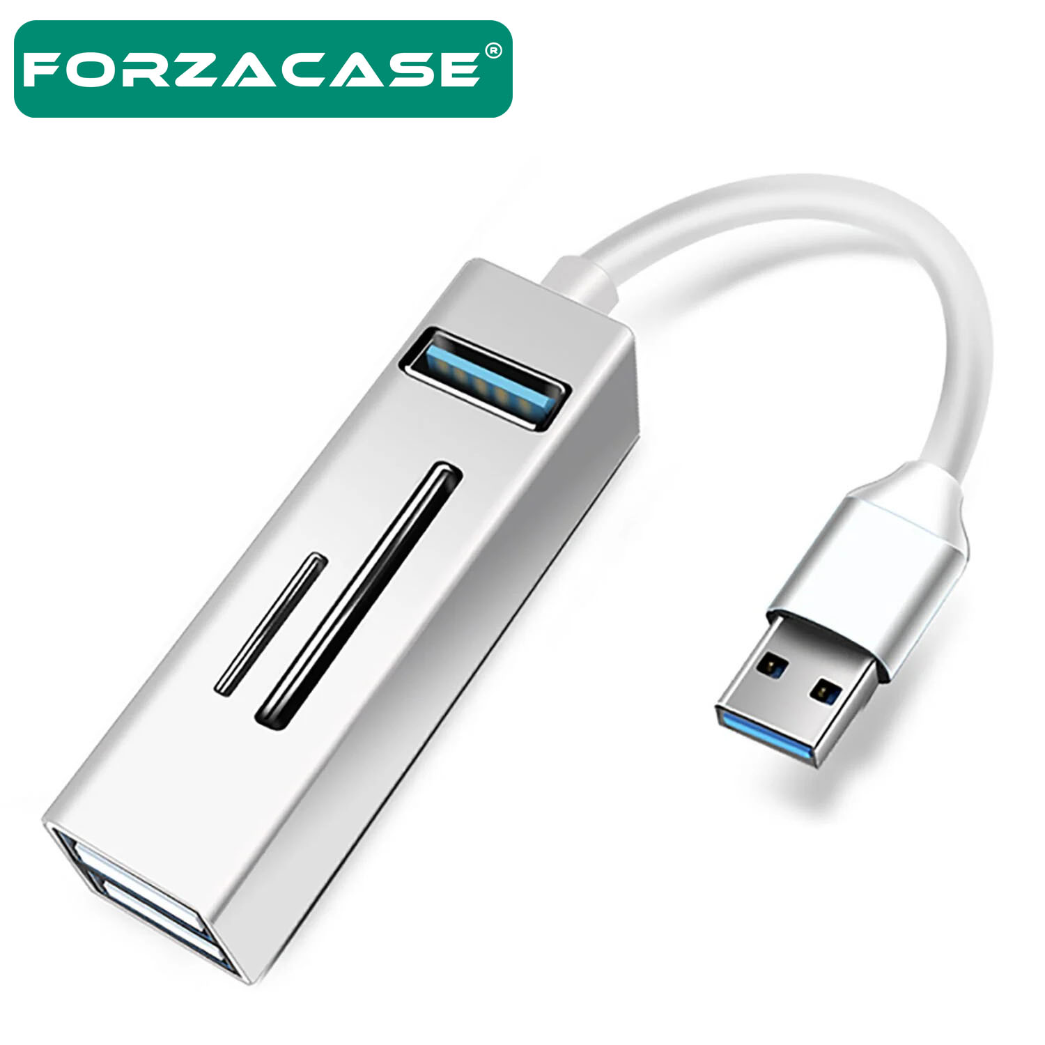 Forzacase USB 3.0 Çoğaltıcı Hub Kart Okuyuculu 5in1 USB OTG SD/TF - FC451