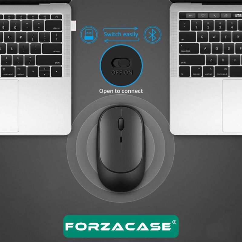 Forzacase 1600 DPI Şarj Edilebilir 2.4 GHz Bluetooth Kablosuz Mouse - FC474