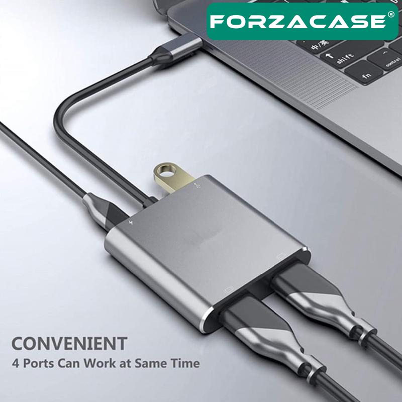Forzacase Type-C to Çift HDMI 4K Ultra HD Çevirici Adaptör Çift Ekran Dönüştürücü - FC485