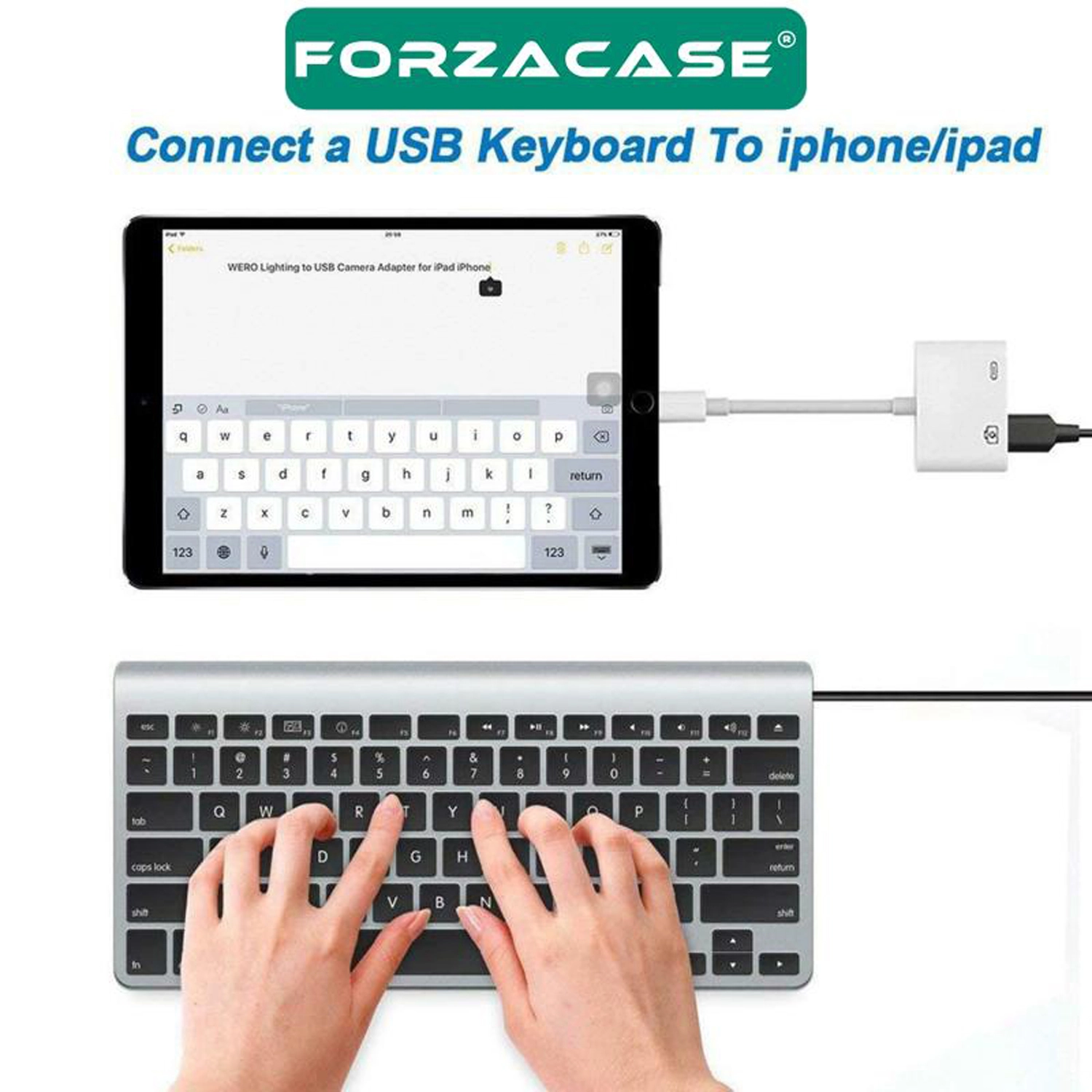 Forzacase Lightning to USB 3.0 iPhone iPad Bağlantı Şarj ve Kamera Adaptörü - FC1095
