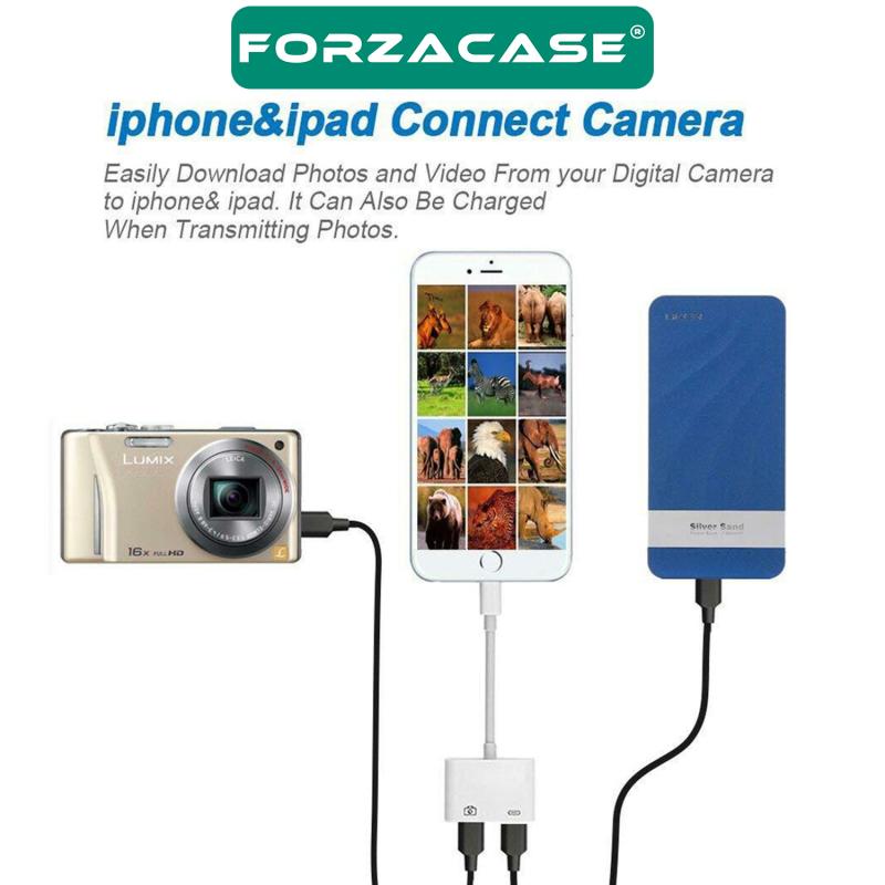 Forzacase Lightning to Type C USB 3.0 iphone iPad Bağlantı Şarj ve Kamera Adaptörü - FC489