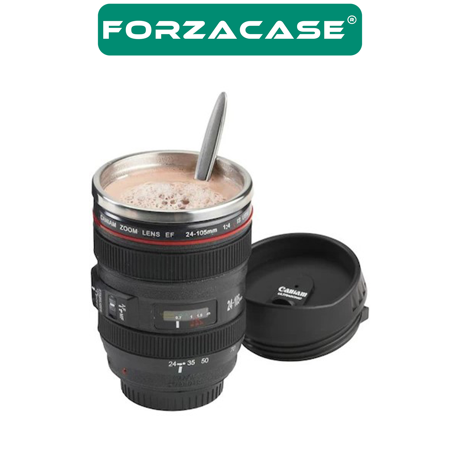 Forzacase Paslanmaz Çelik 300 ml Sıcak Soğuk Tutan Çay Kahve Su Lens Termos - FC049