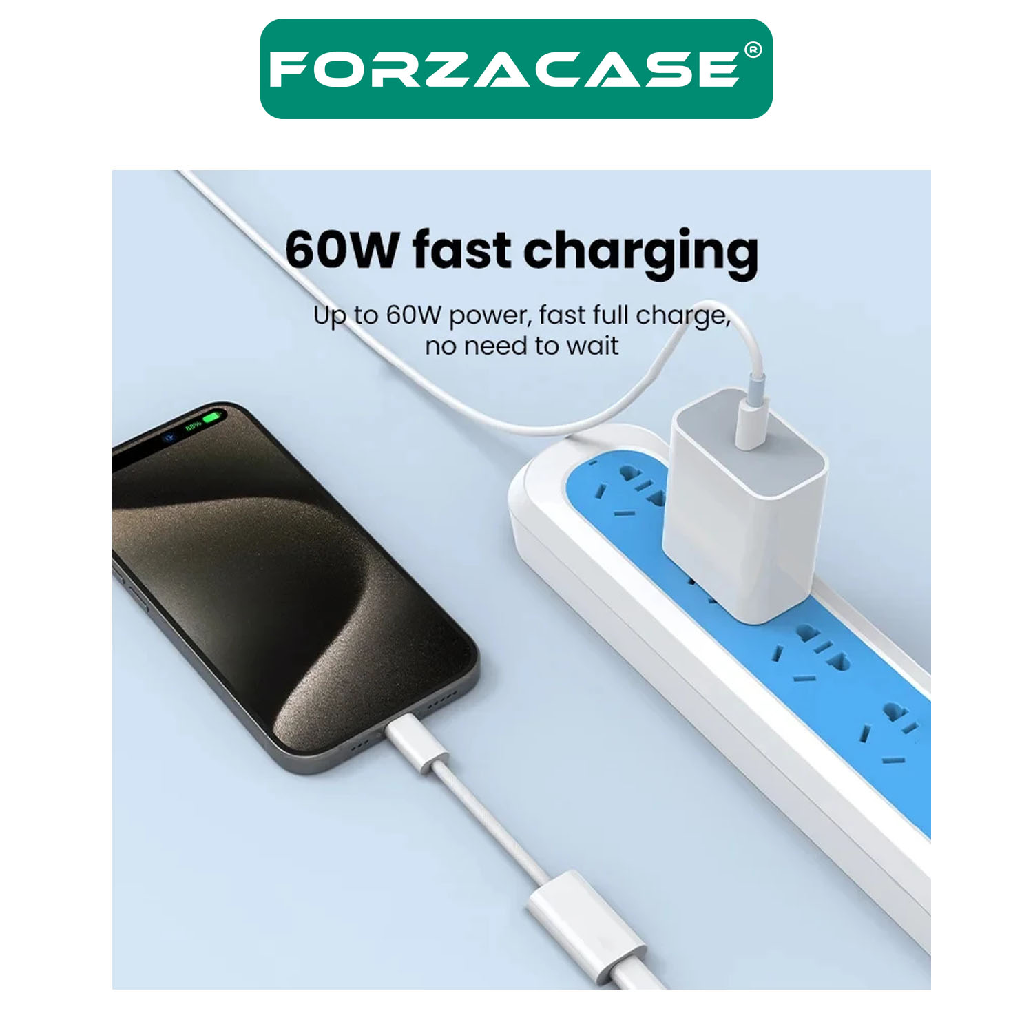 Forzacase Type-C to Lightning Çevirici Adaptör Şarj ve Kulaklık Çevirici - FC497