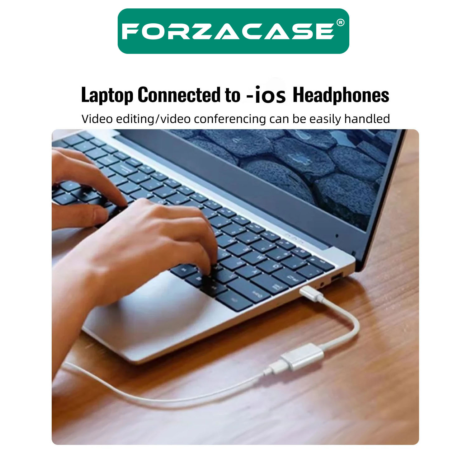 Forzacase Type-C to Lightning Çevirici Adaptör Şarj ve Kulaklık Çevirici - FC497