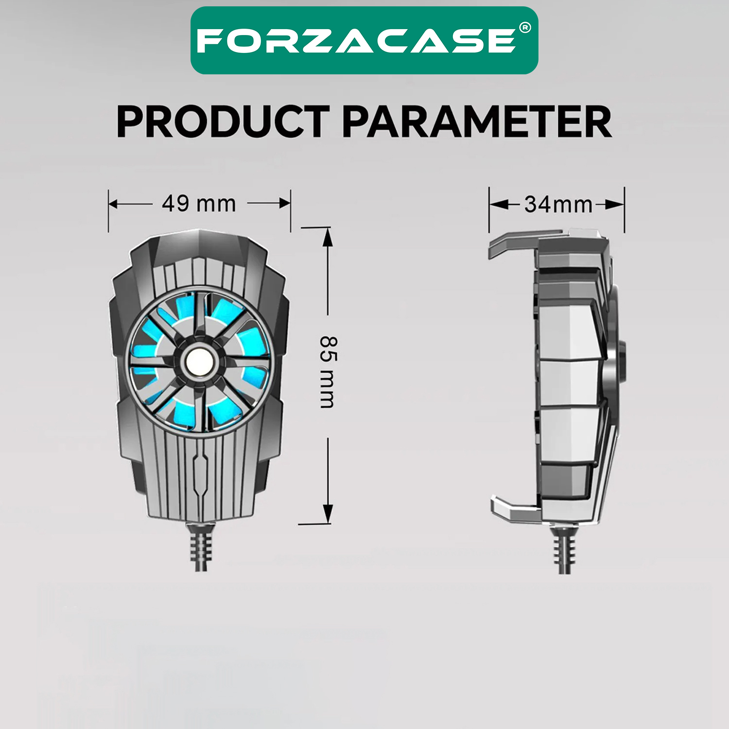 Forzacase 5000 RPM Cep Telefonu Isı Önleyici Soğutucu Fan Kablolu  - FC502