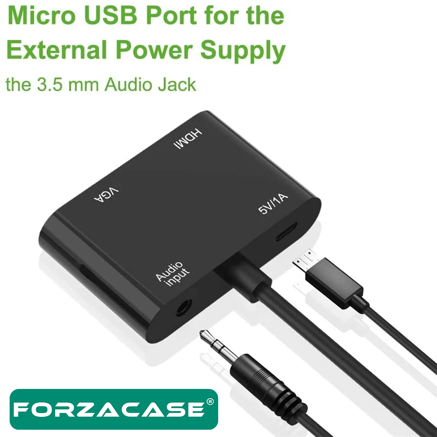 Forzacase 4in1 HDMI TO VGA Adaptör Type C Aux Çevirivi Adaptör - FC504