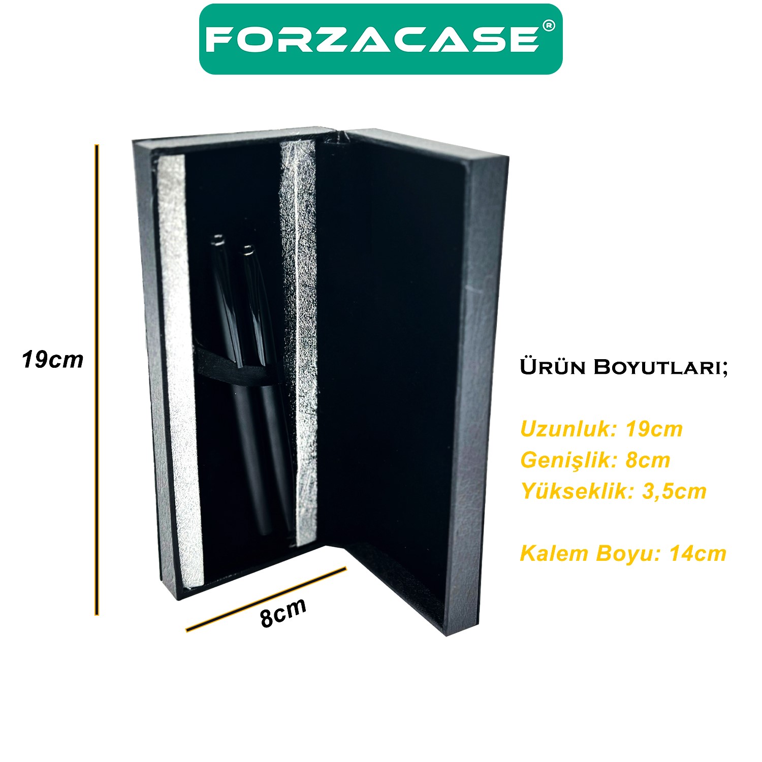 Forzacase İkili Klasik Kutulu Metal Roller Kalem 2’li Tükenmez Kalem Seti - FC506