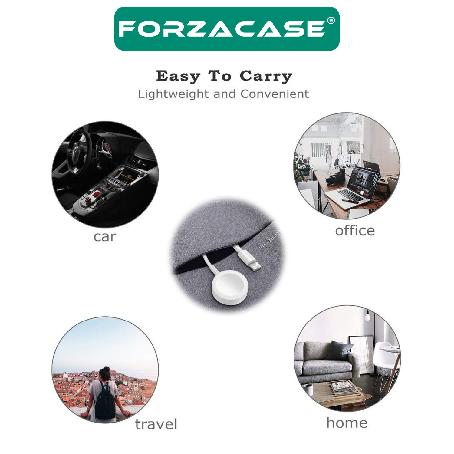 Forzacase H11 Replika Akıllı Saatler ile uyumlu USB Manyetik Şarj Kablosu 1 metre - FC509