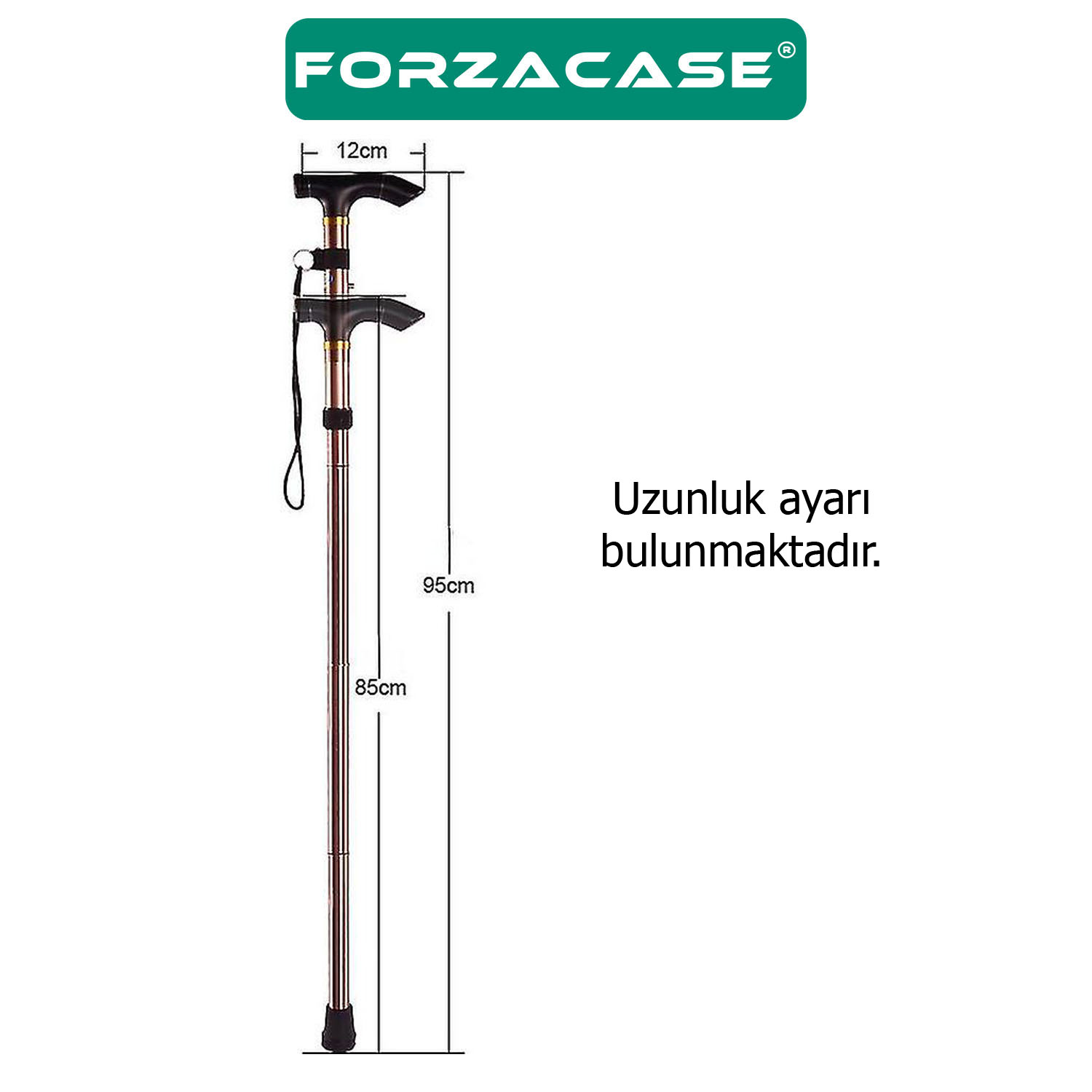 Forzacase Ayarlanabilir Alüminyum Denge Bastonu Erkekler Ve Kadınlar için Kamp, Yürüyüş - FC513