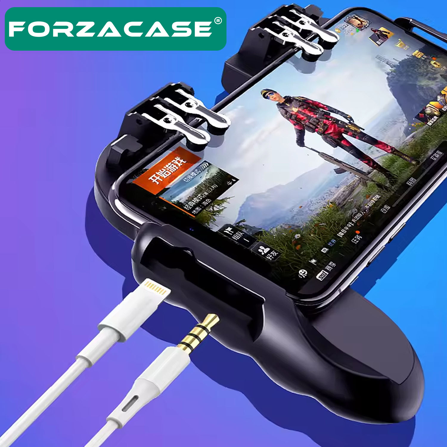 Forzacase 4.7’’-6.5’’ Telefonlar ile uyumlu Fansız Telefon Oyun Kolu PubG Tetik Düğmesi - FC516