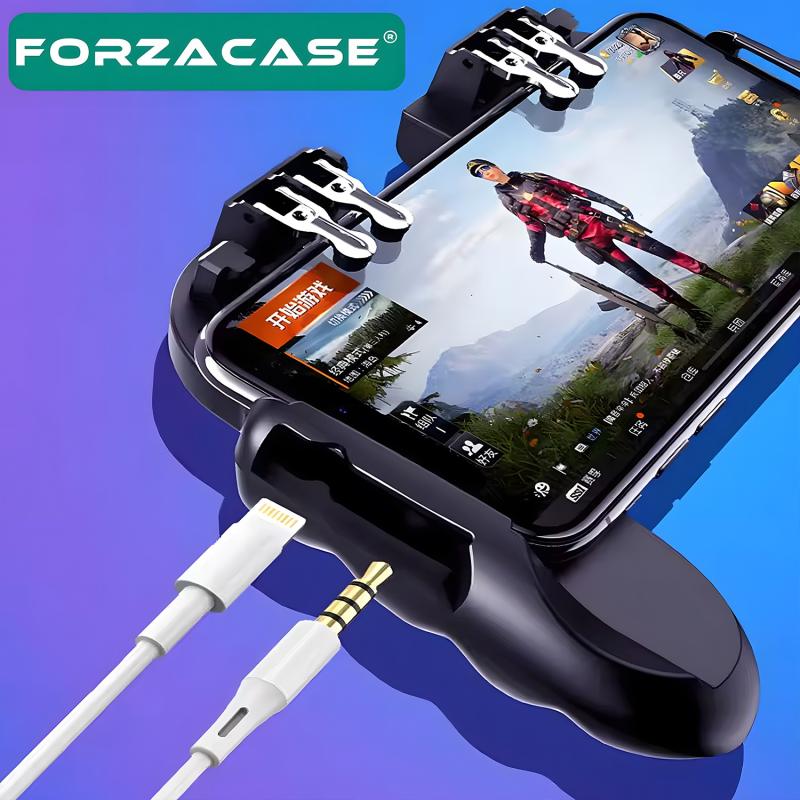 Forzacase iPhone X -XR -XS -XS Max ile uyumlu Fansız Telefon Oyun Kolu PubG Tetik Düğmesi - FC516