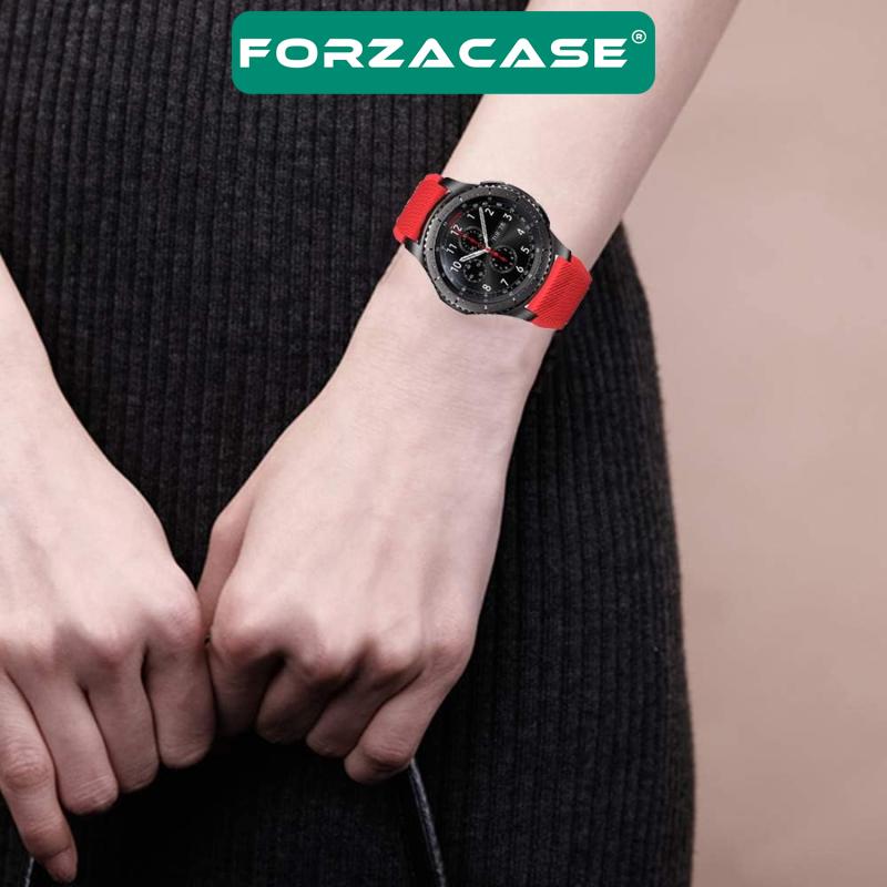 Forzacase Samsung Galaxy Gear S3 / Classic / Frontier için Tokalı Silikon Kordon Kayış - FC536