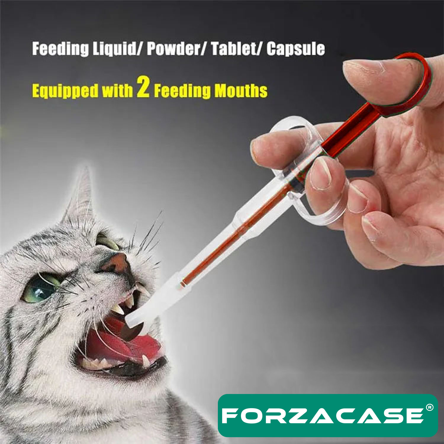 Forzacase Kedi ve Köpekler için Hap Yutturma Enjektörü - FC538
