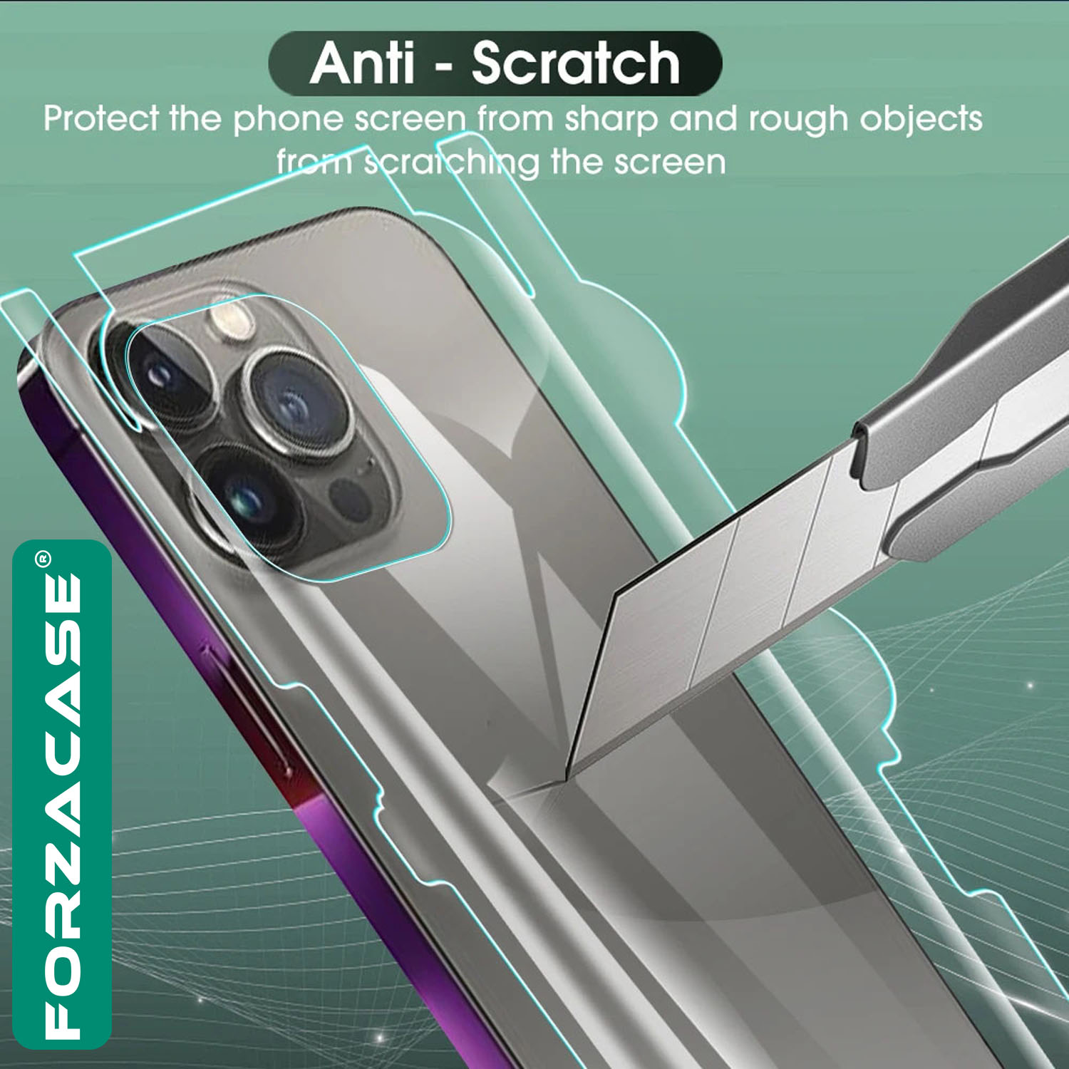 Forzacase iPhone 11 ile uyumlu Hydrogel Esnek Yan ve Arka Kapak Koruma Filmi - FC539