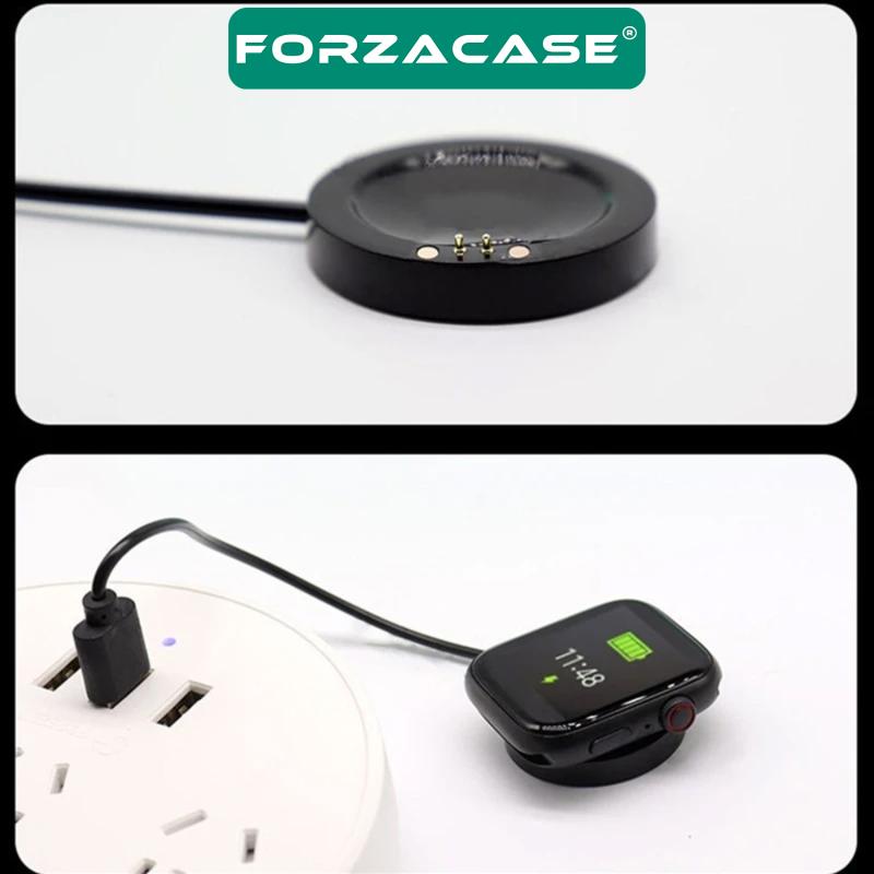 Forzacase 2 Pin 4mm Konnektör Smart Watch T500/X7 için Manyetik Şarj Kablosu - FC017