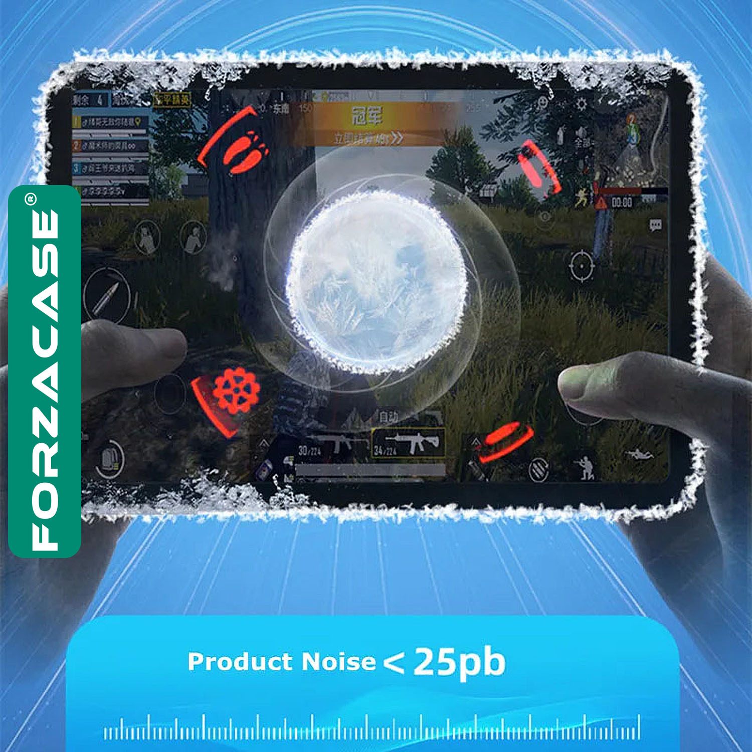 Forzacase Asus ROG Phone 8 uyumlu 5500 RPM Kablolu RGB Işıklı Manyetik Soğutucu Fan - FC560