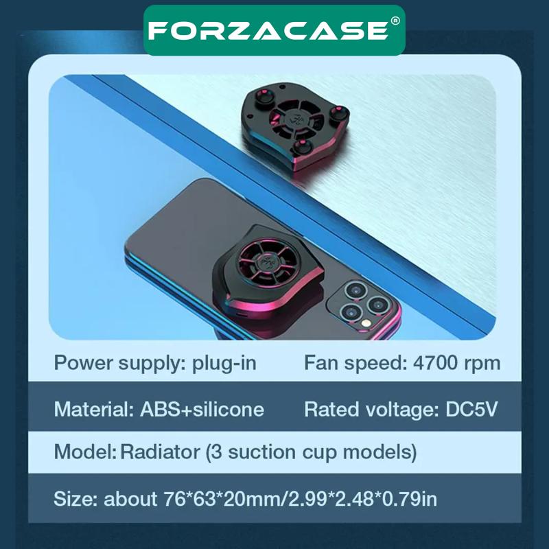 Forzacase Redmi K40 Gaming için 4700 RPM Vakumlu Kablolu Soğutucu Isı Önleyici Fan - FC562
