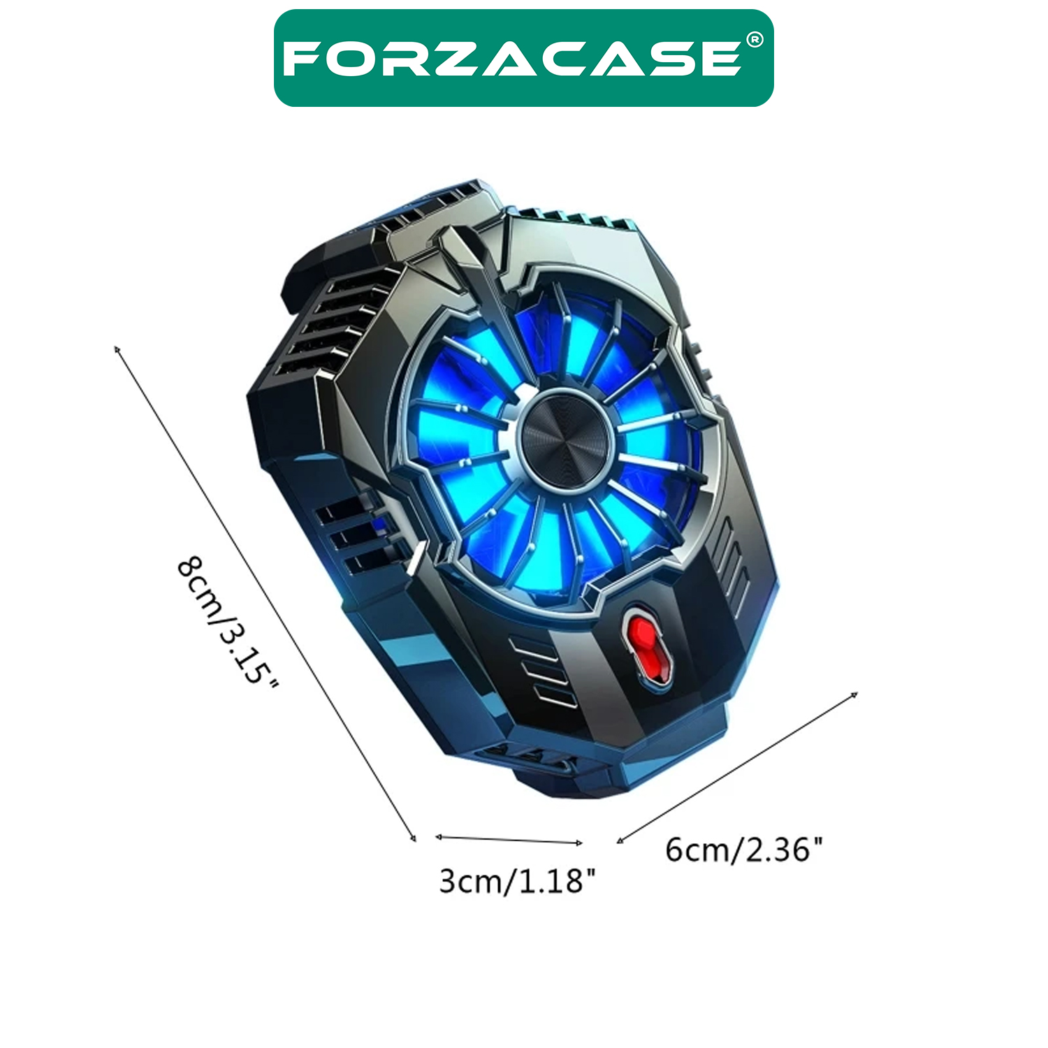 Forzacase 6500 RPM Kablolu Işıklı Telefon Soğutucu Isı Önleyici Fan - FC563