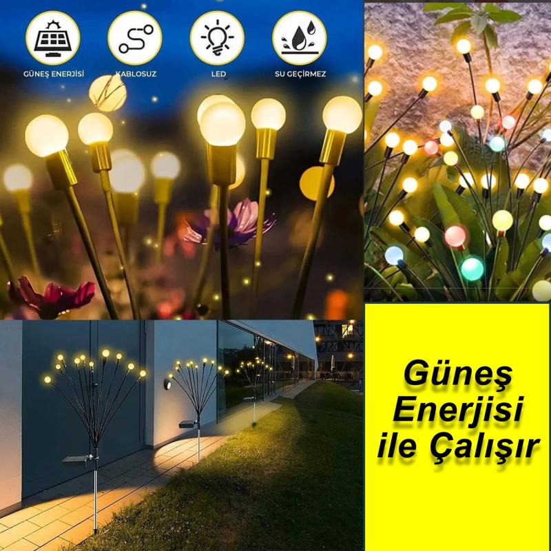 Forzacase 8 Led’li Güneş Enerjili Su Geçirmez Bahçe Çiti Aydınlatma Led Lambası  - FC570