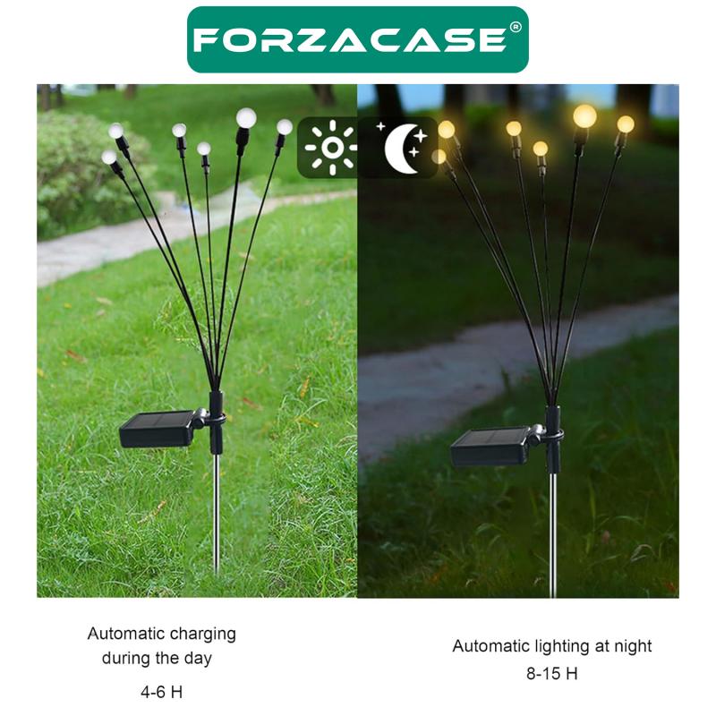 Forzacase 8 Led’li Güneş Enerjili Su Geçirmez Bahçe Çiti Aydınlatma Led Lambası  - FC570