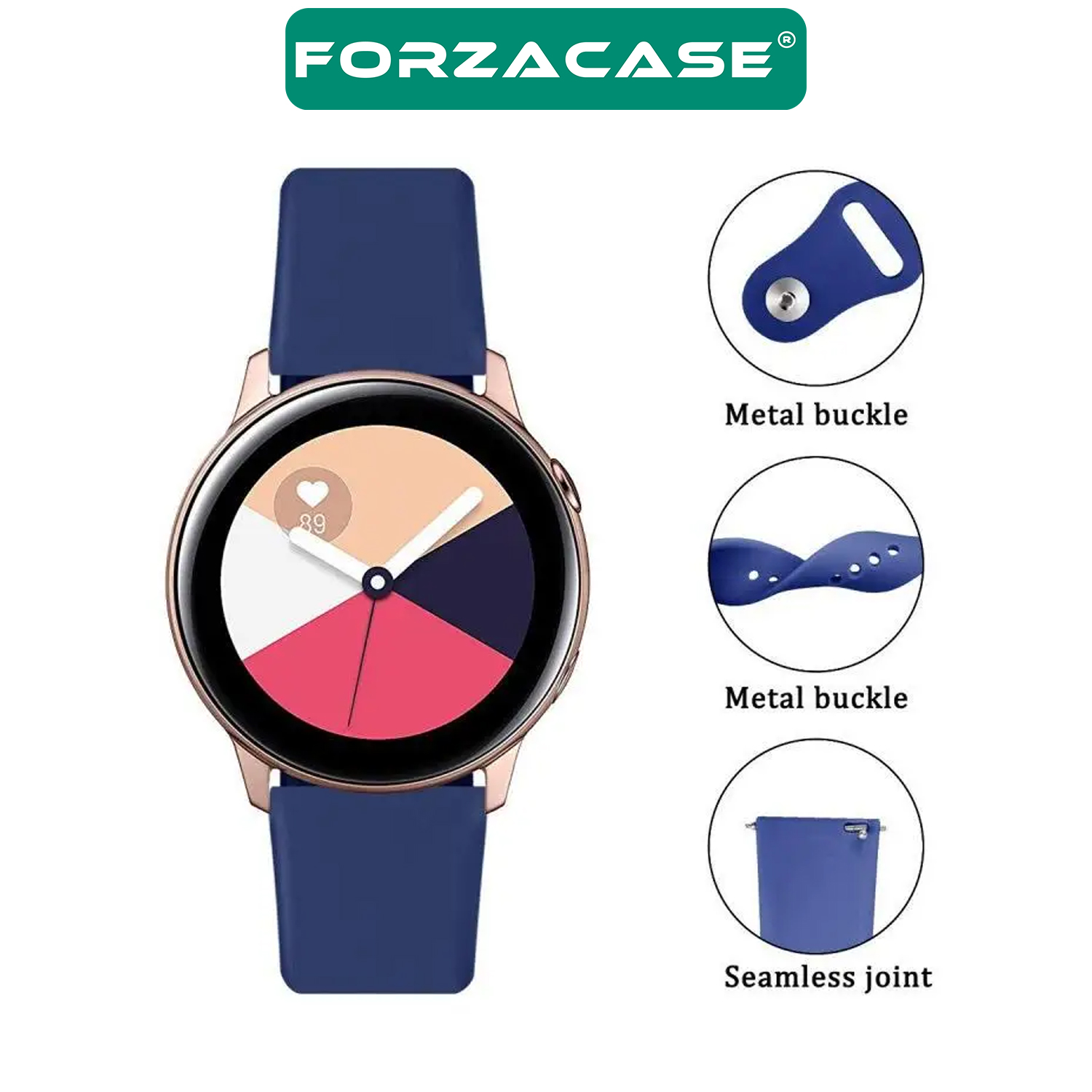 Forzacase Huawei Watch GT5 41mm ile uyumlu Silikon Kordon Kayış - FC579