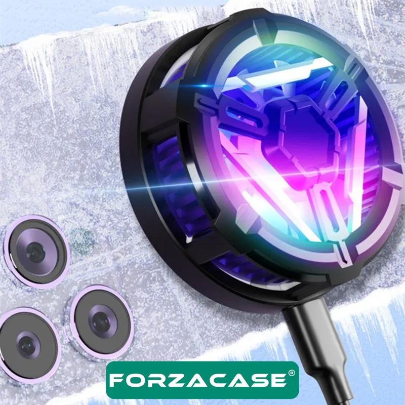 Forzacase 5000 RPM Şarjlı RGB Işıklı Manyetik Tablet ve Telefon Soğutucu Isı Önleyici Fan - FC587