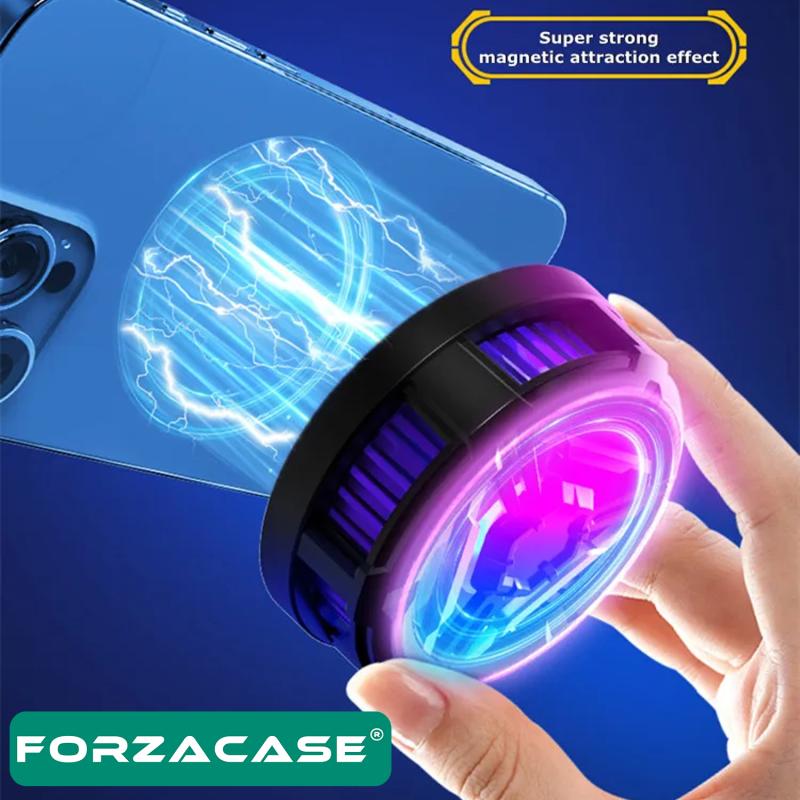 Forzacase 5000 RPM Şarjlı RGB Işıklı Manyetik Tablet ve Telefon Soğutucu Isı Önleyici Fan - FC587