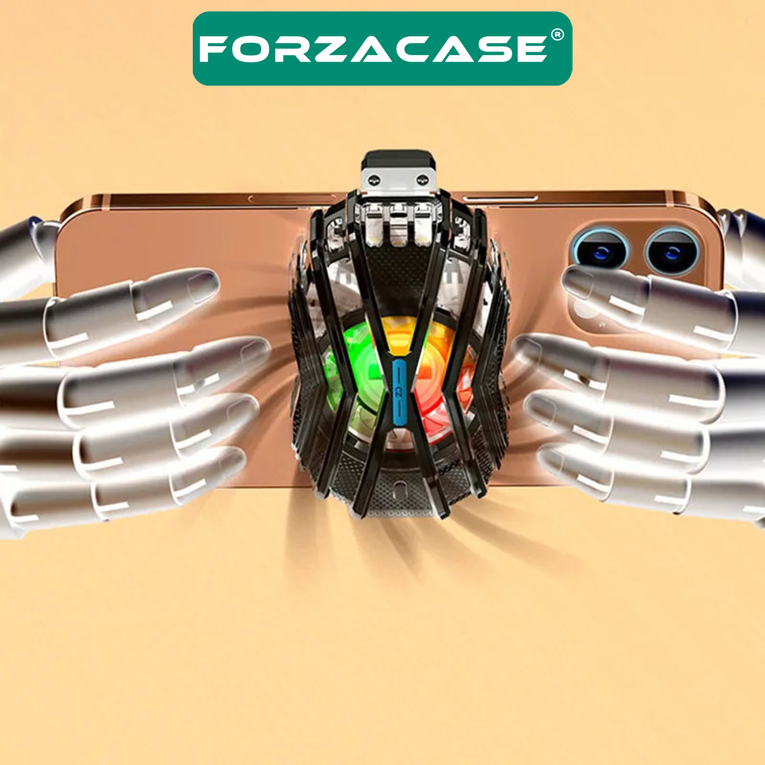Forzacase 5000 RPM Kablolu Işıklı Cep Telefonu Soğutucu Isı Önleyici Fan - FC596