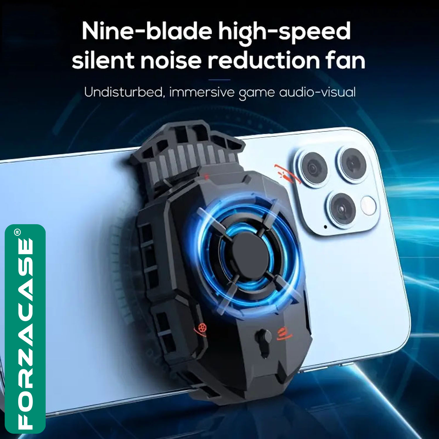 Forzacase 5000 RPM Kablolu Işıklı Cep Telefonu Soğutucu Isı Önleyici Fan - FC599