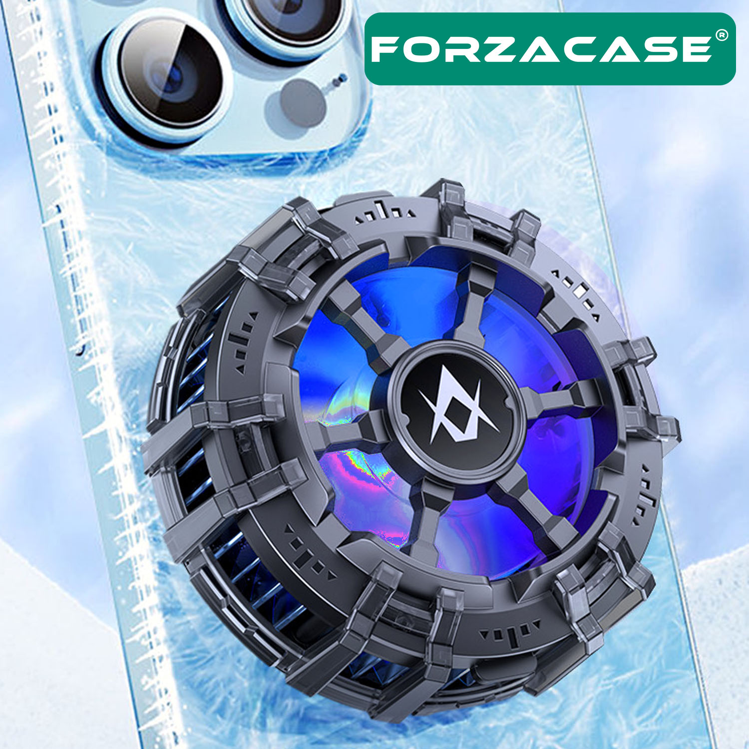 Forzacase 5000 RPM Kablolu Işıklı Manyetik Tablet ve Telefon Soğutucu Isı Önleyici Fan - FC600