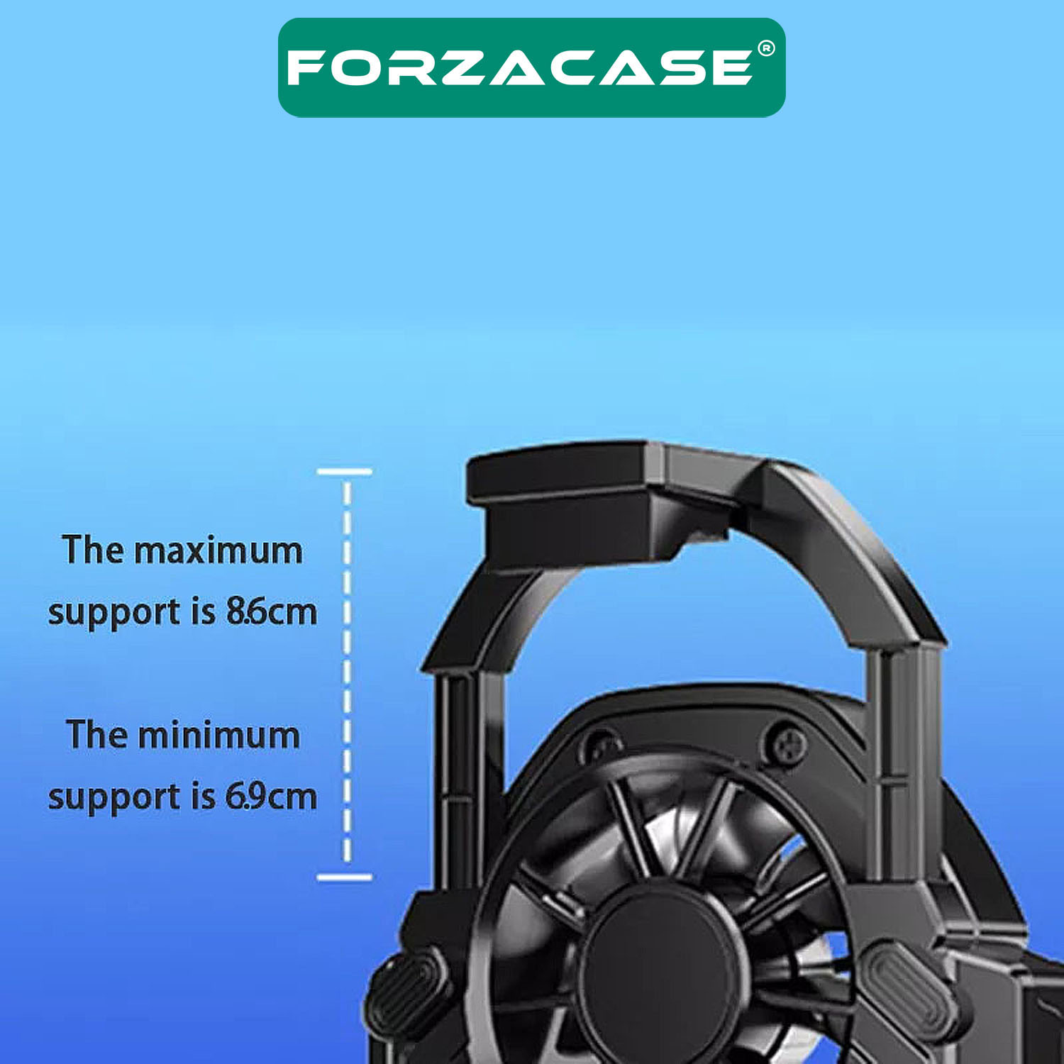 Forzacase 6500 RPM Çift Fanlı Kablosuz Şarjlı 300 mAh Cep Telefonu Isı Önleyici Soğutucu Fan - FC603