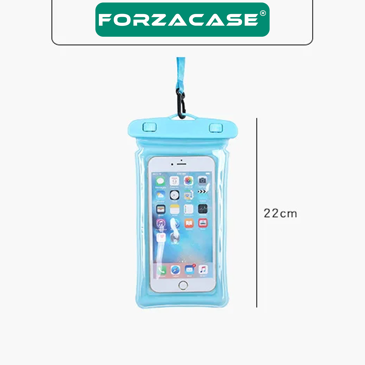 Forzacase Universal  6.1 inç Telefonlar için Boyun Askılıklı Su Geçirmez Koruma Kılıfı - FC605