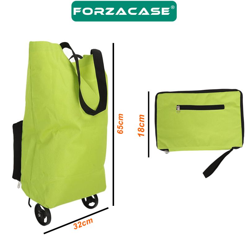 Forzacase Pratik Katlanabilir Tekerlekli Pazar Market Arabası - FC609