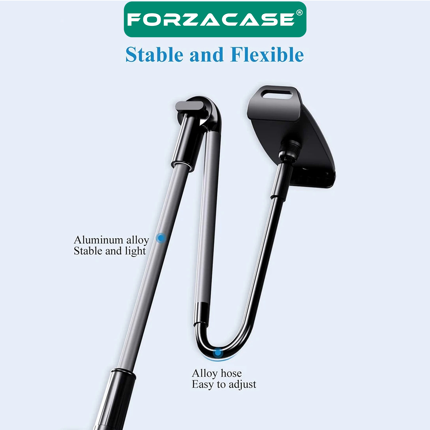 Forzacase 360° Ayarlanabilir 4,0-6,5 inç Mini Tablet Ve Telefon Tutucu Stand 120 cm - FC610