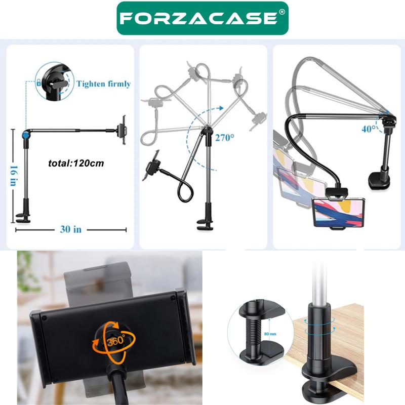 Forzacase 360° Ayarlanabilir 4,0-6,5 inç Mini Tablet Ve Telefon Tutucu Stand 120 cm - FC610