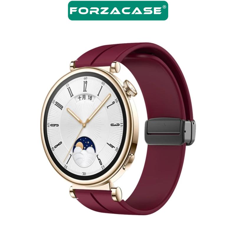 Forzacase Huawei Watch GT4 41mm uyumlu Manyetik Tokalı Silikon Kordon Kayış - FC612