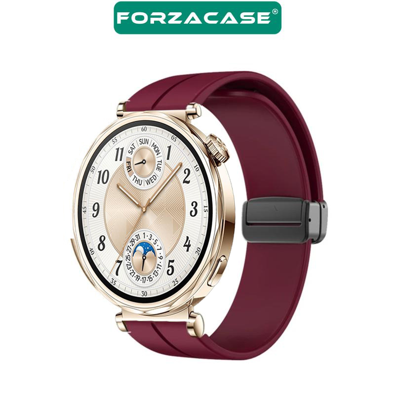 Forzacase Huawei Watch GT5 41mm uyumlu Manyetik Tokalı Silikon Kordon Kayış - FC612
