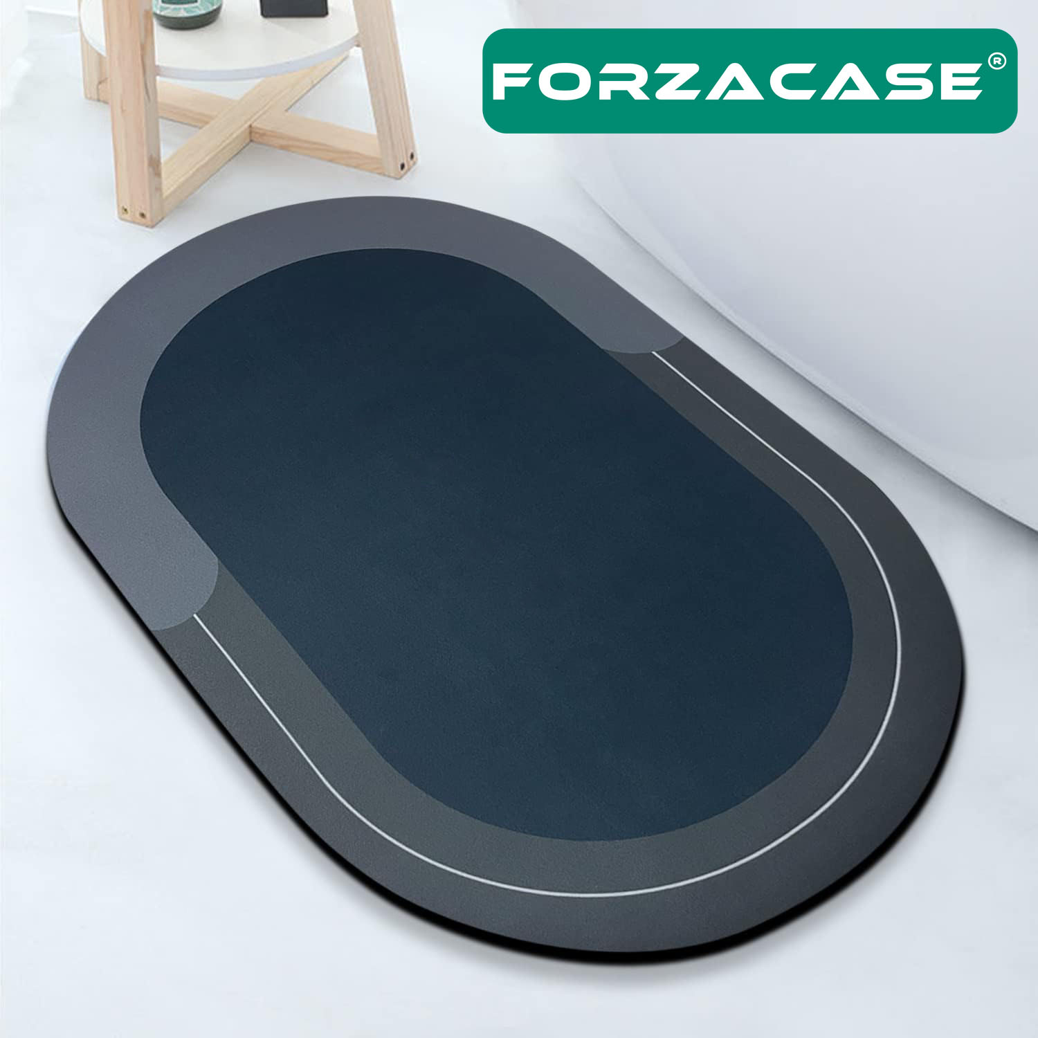 Forzacase Banyo Paspası Kaymaz Tabanlı Süper Emici Banyo Abdest Paspası 80x50cm - FC617