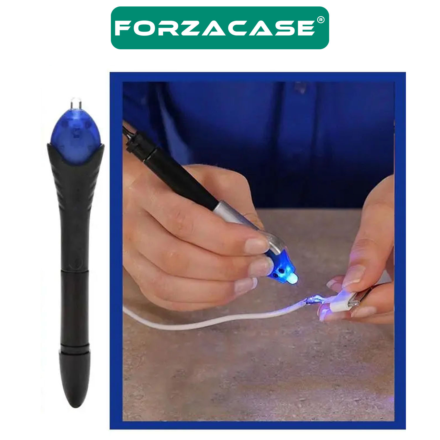 Forzacase UV Işıklı Metal Plastik Cam Ahşap Porselen Çok Güçlü Yapıştırıcı Kaynak - FC618