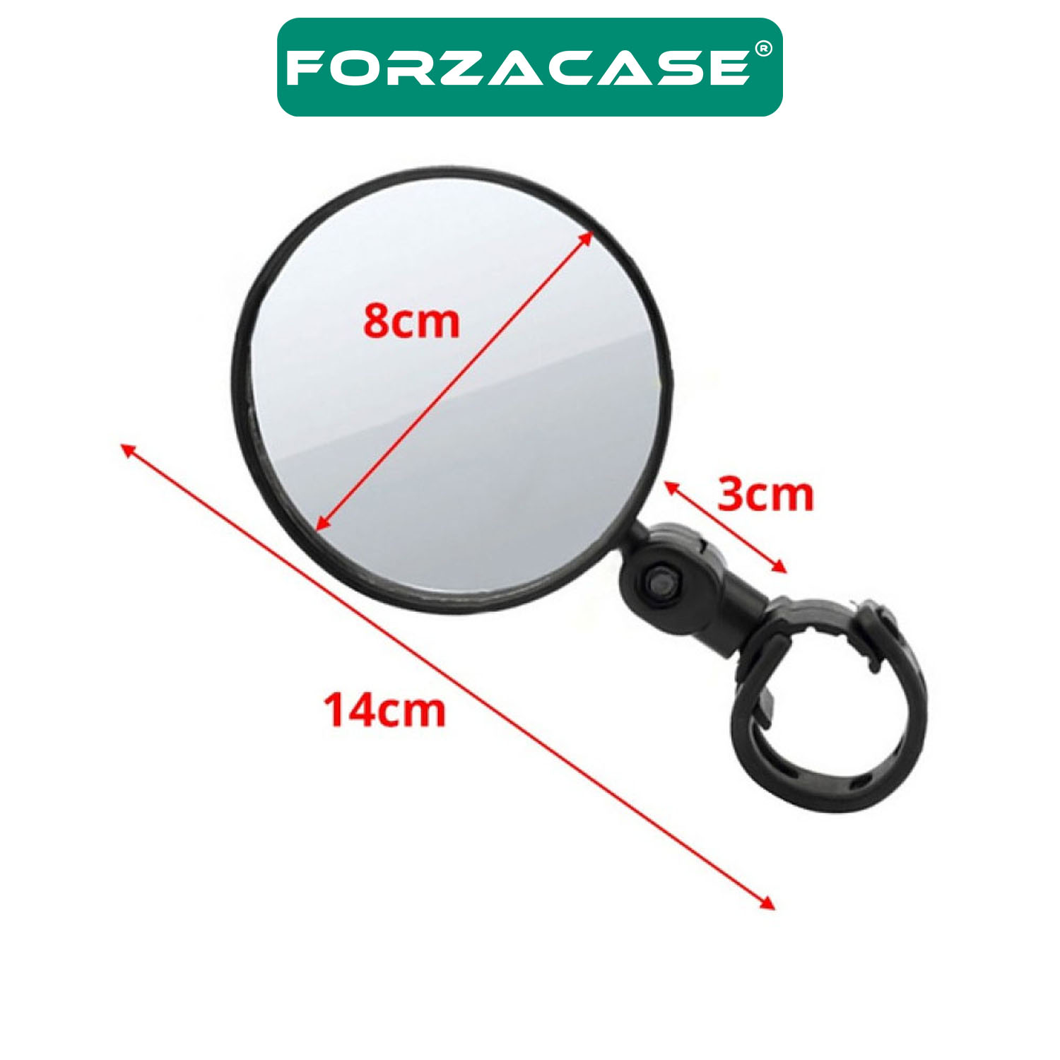 Forzacase 2 Adet Geniş Açılı Elektrikli Bisiklet Scooter Dikiz Aynası 8 cm Çap - FC619