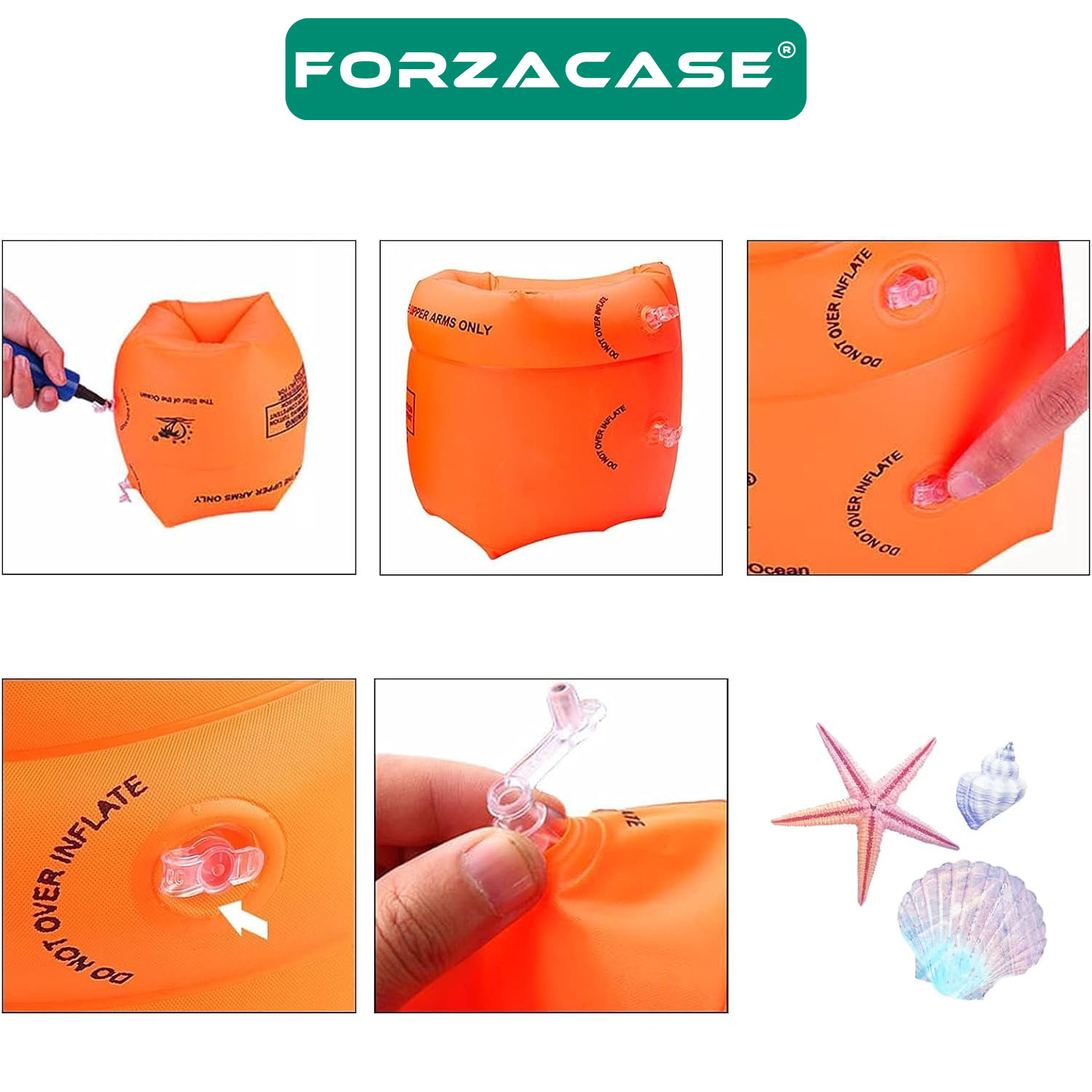 Forzacase Her Yaşa Uygun Çocuk ve Yetişkinler için Unisex Şişirilebilir Yüzme Kolluk - FC622
