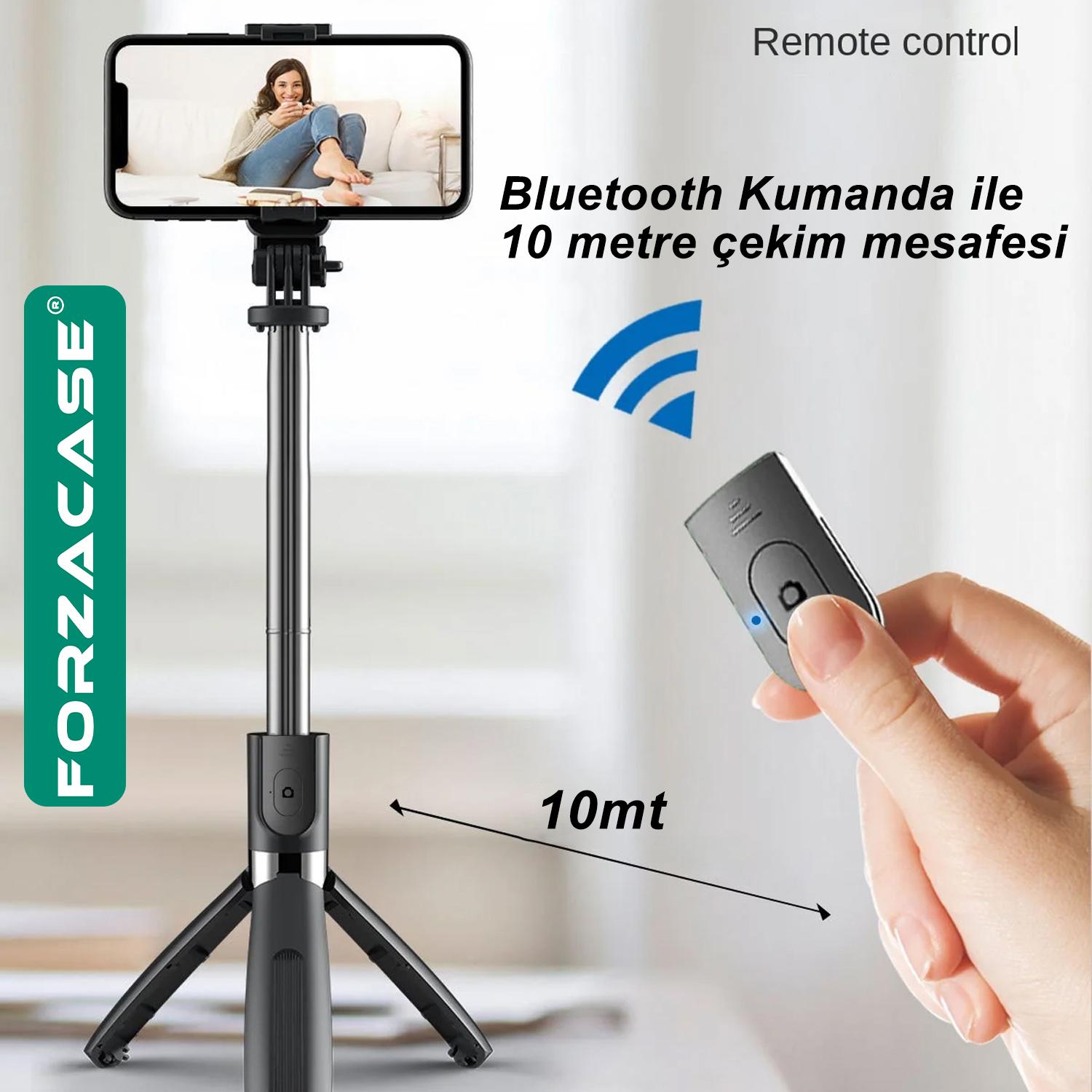 Forzacase 3 Ayak 70 cm Kamera Tripodu + Döner Başlık Telefon Tutucu - FC627