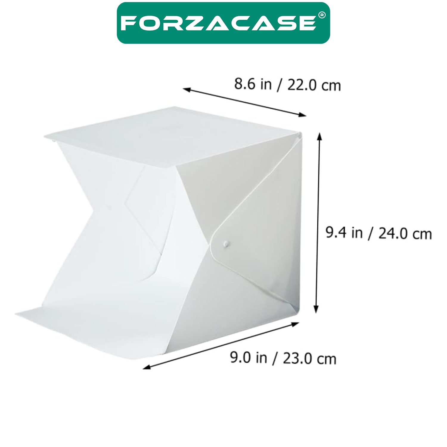 Forzacase 20x20cm Profesyonel ışıklı Taşıma Çantalı Ürün Fotoğraf Çekim Standı - FC629