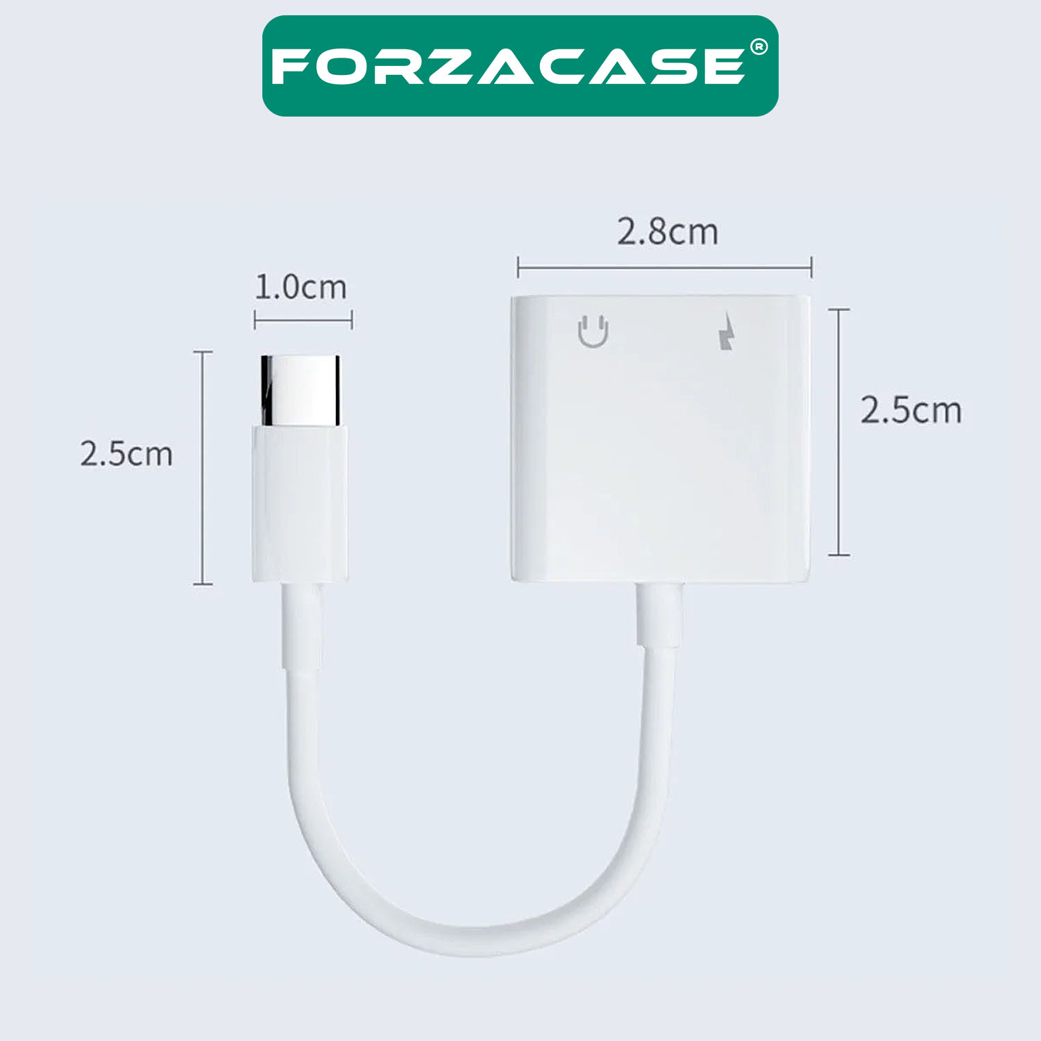 Forzacase Type-C to Lightning Çevirici Adaptör Şarj ve Kulaklık Çevirici - FC636