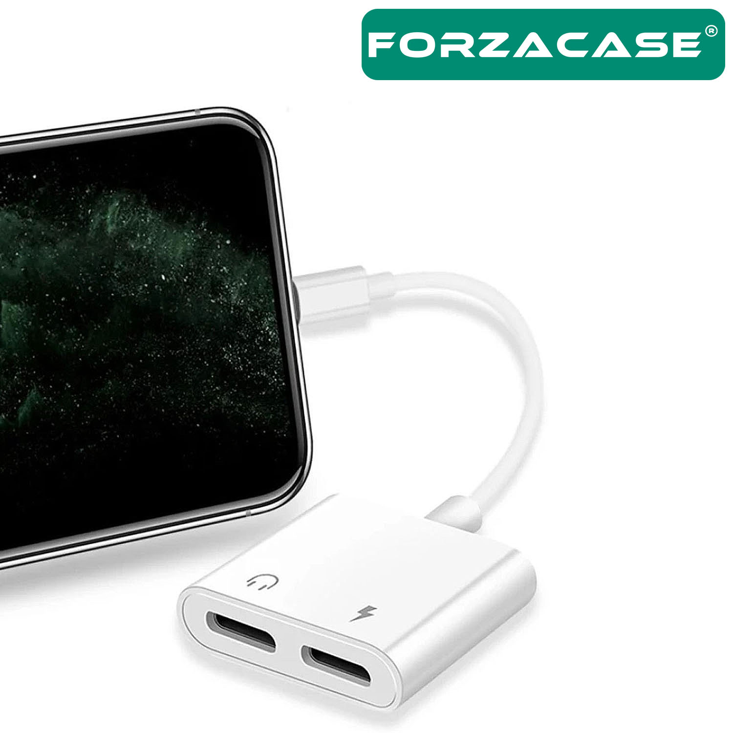 Forzacase Type-C to Lightning Çevirici Adaptör Şarj ve Kulaklık Çevirici - FC636